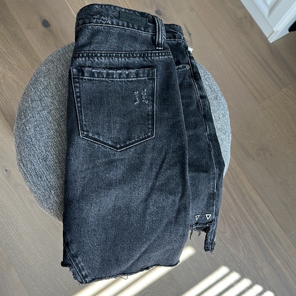 BLANKNYC Black Ice stud detail asymmetrical skirt denim skirt 28 - Picture 6 of 7